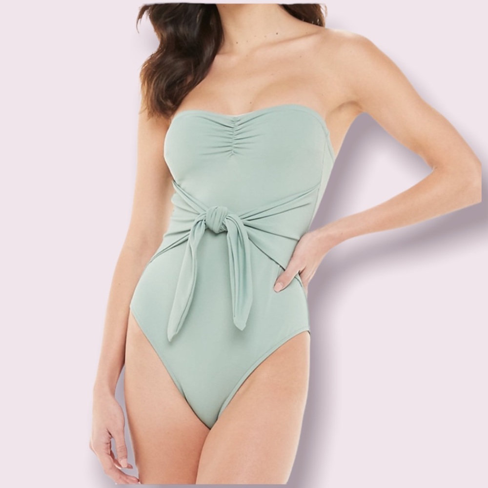 WeWoreWhat Bandeau Style One Piece Swimsuit